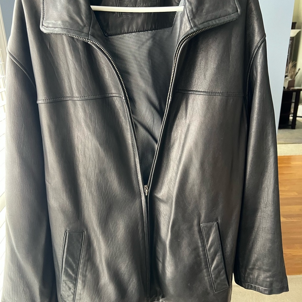 Roundtree & Yorke Black Leather Jacket